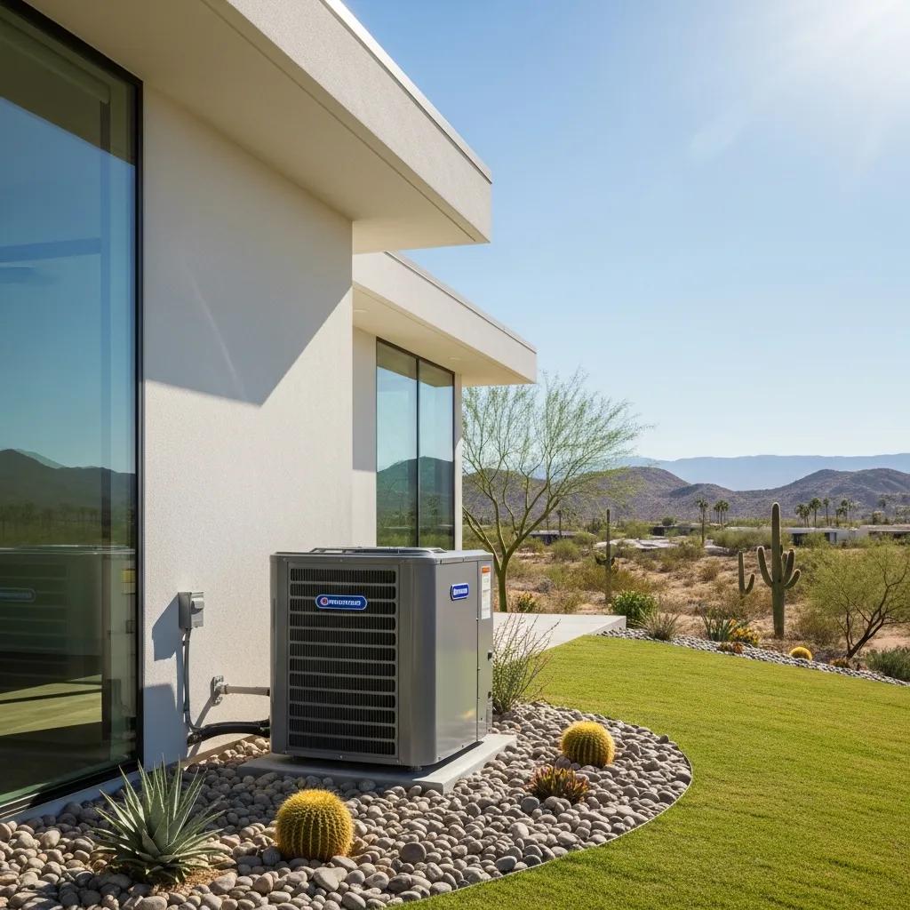 Maximizing HVAC Energy Efficiency in Coachella Valley 2 Modern HVAC system in a Coachella Valley home emphasizing energy efficiency